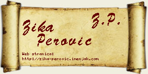 Žika Perović vizit kartica